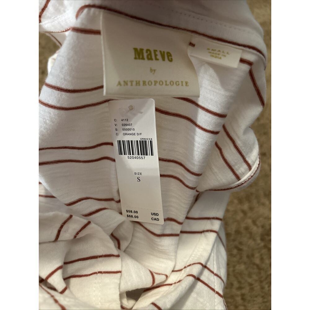 Maeve Anthropologie Alayne Sleeveless Tunic Top Small Cotton Tank Womens New - Picture 13 of 16